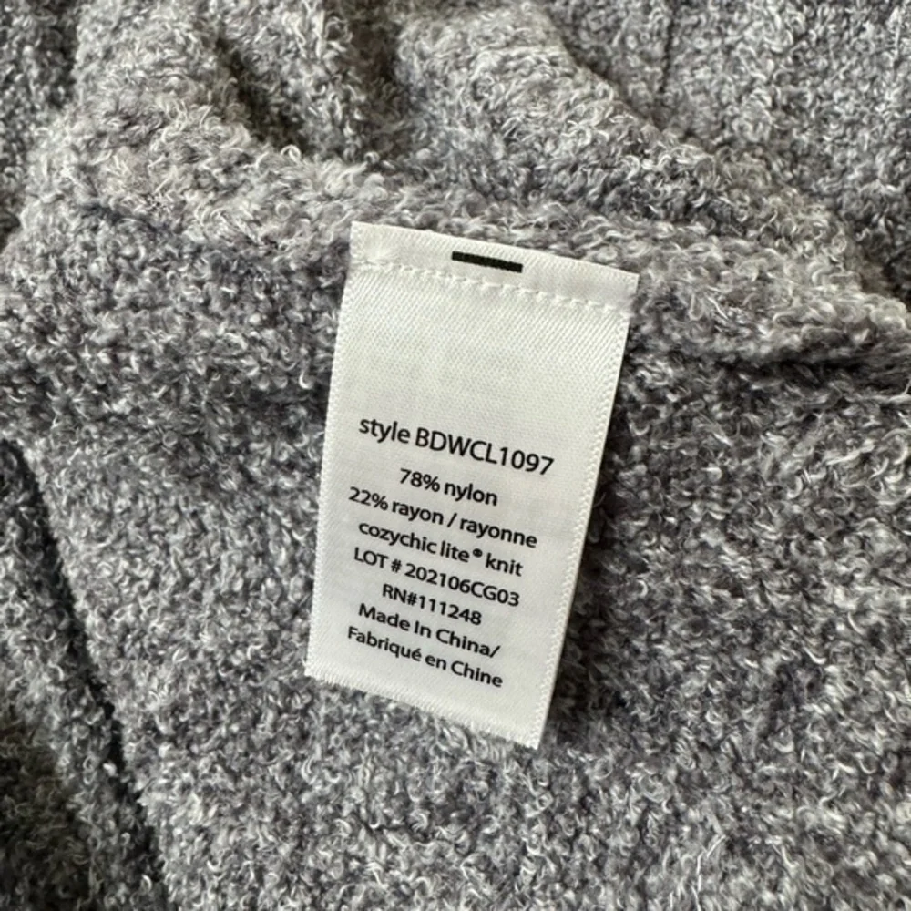 Barefoot Dreams CozyChic Lite Gray‎ Shrug Open Front Cardigan Size S/M